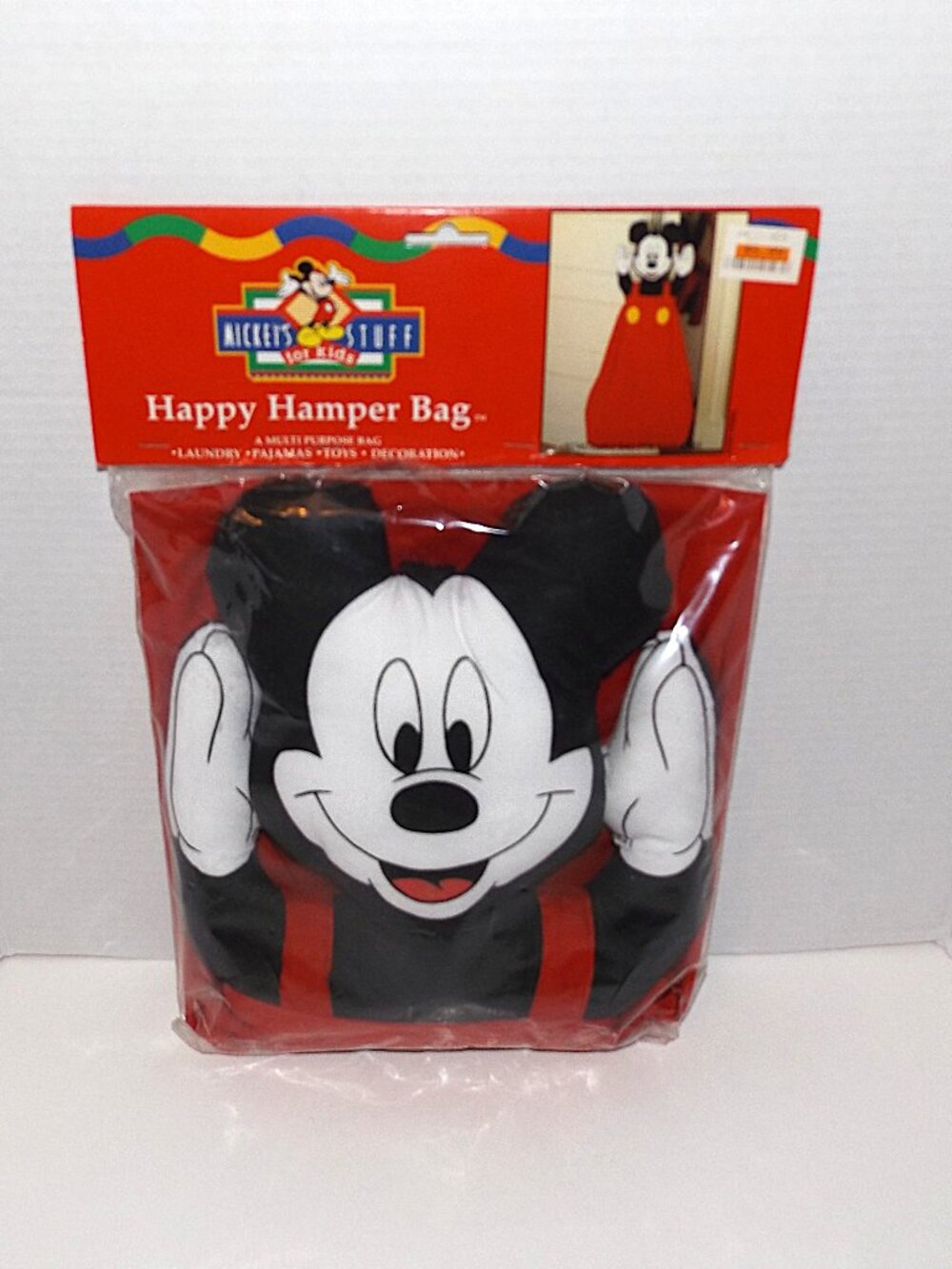 Vintage Mickey’s Stuff For Kids Happy Hamper Toy Storage Bag New Sealed